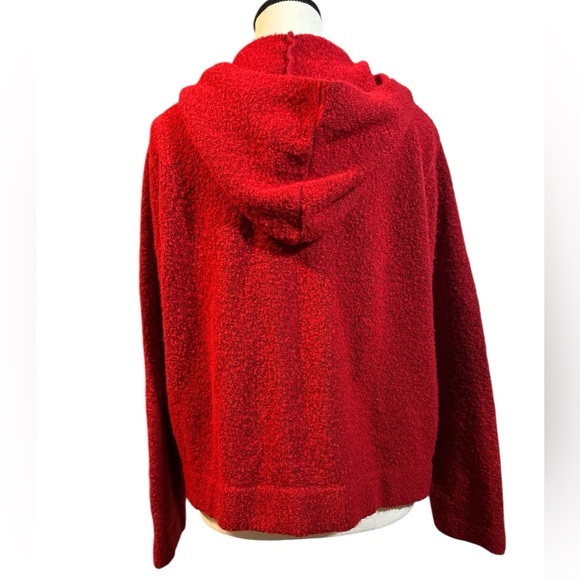 Liz Claiborne Red Wool Blend Sweater with Hood - Picture 6 of 6